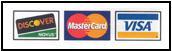 We accept Discover, MasterCard, and Visa!