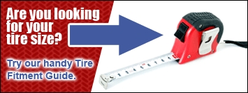 Are you looking for your tire size? Try our handy Tire Fitment Guide.