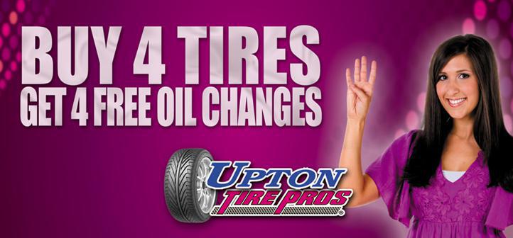 Buy 4 Tires. Get 4 free oil changes.