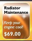 Radiator Maintenance. Keep your engine cool! $69.00.