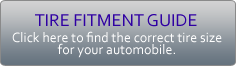 Tire Fitment Guide: Click here to find the correct tire size for your automobile.