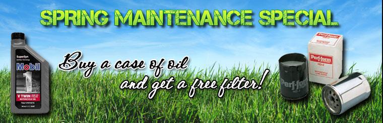Spring Maintenance Special: Buy a case of oil and get a free filter!