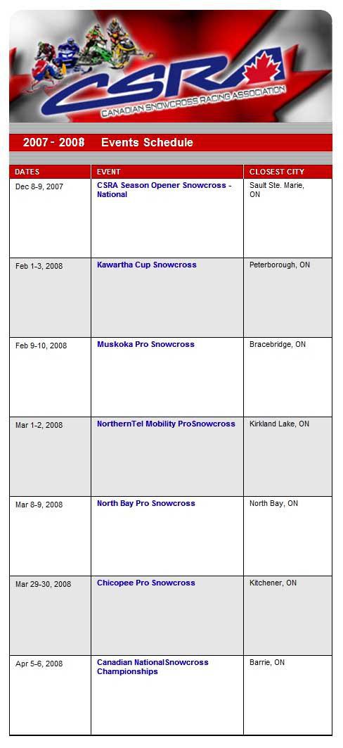 2007-2008 Schedule