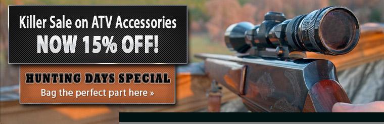 Click here for 15% off ATV accessories. 