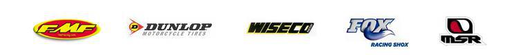 We proudly carry products from FMF, Dunlop, Wiseco, Fox, and MSR.