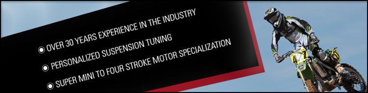 JM Racing: Over 30 years experience in the industry. We offer personalized suspension tuning and have super mini to four stroke motor specialization.