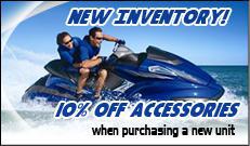 New Inventory - 10 percent off accessories when purchasing a new unit.