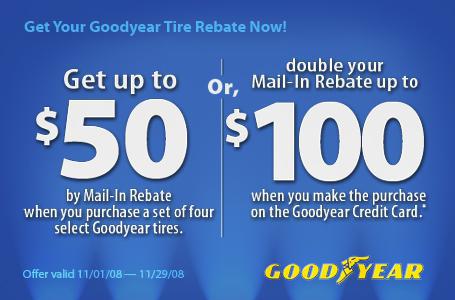 Goodyear Credit Card Rebate Offer