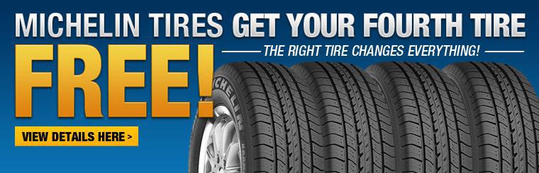 Buy three Michelin tires, and get the fourth one free!
