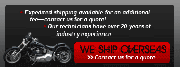 Expedited shipping available for additional fee—contact us for a quote! Our technicians have over 20 years of industry experience. We ship overseas. Contact us for a quote.