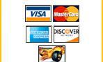 We accept Visa, MasterCard, American Express, Discover, and Bridgestone card.