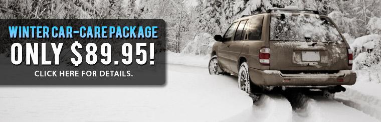 Get our winter car-care package for only $89.95!