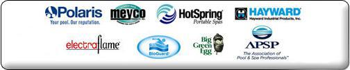 We carry products from Polaris, Meyco, Hot Spring, Hayward, Solana, ElectraFlame, BioGuard, Big Green Egg, and Tiger River Spas. We are accredited by the Association of Pool & Spa Professionals.
