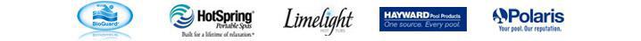 We carry products from BioGuard, Hot Spring, Tiger River Spas, Limelight, Hayward, Polaris, and Solana.