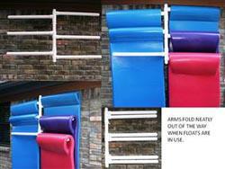 Float Storage. Arms fold neatly out of the way when floats are in use.