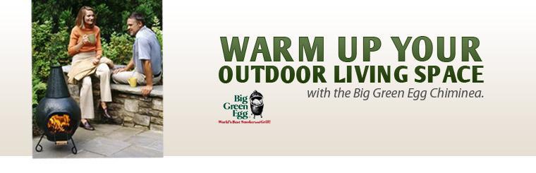 Warm up your outdoor living space with the Big Green Egg Chiminea. Check it out here.