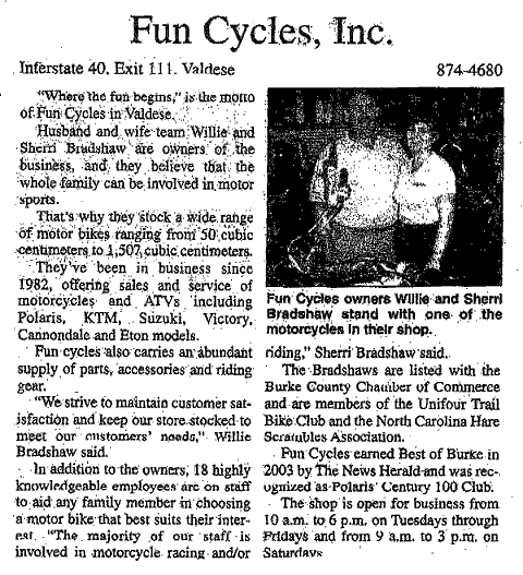 Fun Cycles Article
