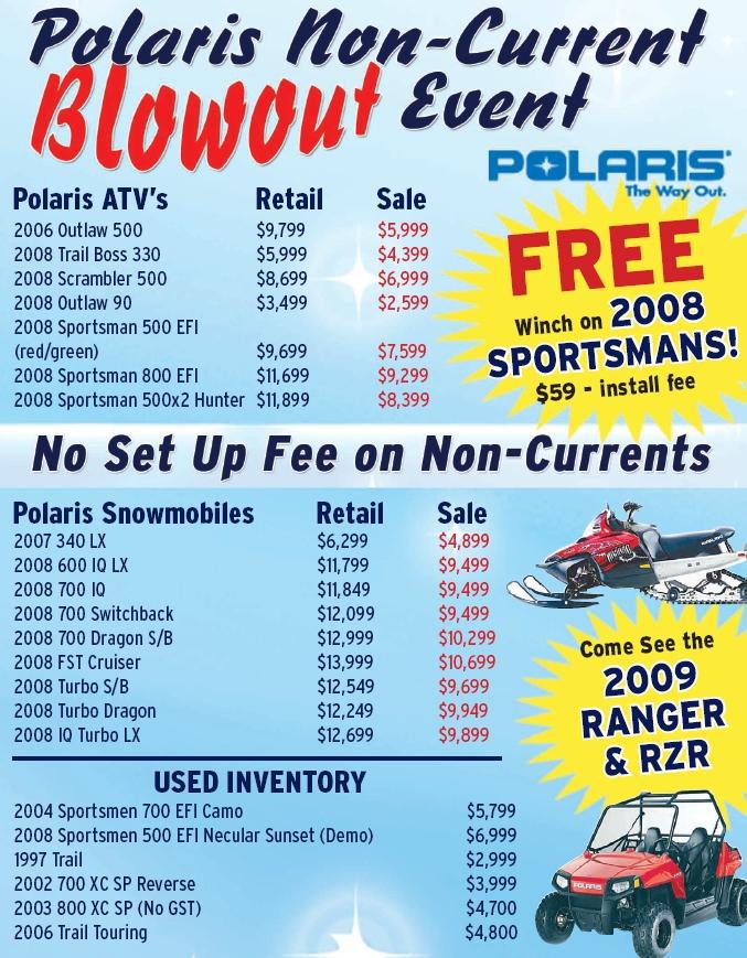 Polaris Non-Current Blowout