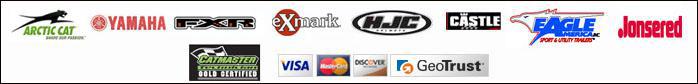 We carry Arctic Cat, Yamaha, FXR,  Exmark, HJC, Castle, Eagle, and Jonsered products. We accept Visa, MasterCard, and Discover.