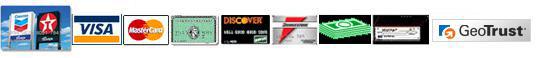 We accept Chevron and Texaco cards.