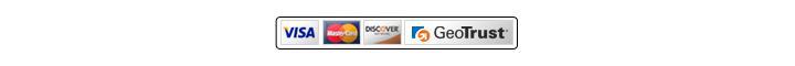 We accept Visa, MasterCard, and Discover. This site is secured by GeoTrust.