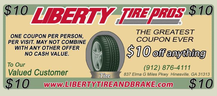 Liberty Tire Pros $10 Off Anything! Liberty Tire Pros $10 Off Anything!
