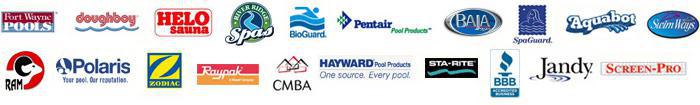 We carry Fort Wayne Pools, Doughboy, Helo Sauna, River Ridge Spas, BioGuard, Pentair, Baja, SpaGuard, Aquabot, SwimWays, Ram, Polaris, Zodiac, Raypak, Hayward, Sta-Rite, Jandy, and Screen Pro products. We are associated with Central Minnesota Builders Association. We are accredited by Better Business Bureau.