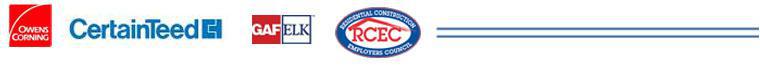 We are affiliated with Owens Corning, Certainteed, GafElk, and the Residential Construction Employee Council.