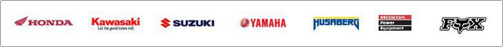 We carry products from Honda, Kawasaki, Suzuki, Yamaha, Husaberg, Honda Power Equipment, and Fox.