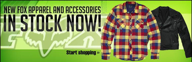 We have new Fox apparel and accessories in stock now! Click here to start shopping.