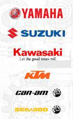 We carry products from Yamaha, Suzuki, Kawasaki, KTM, Can-Am, and Sea-Doo.