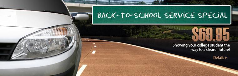 Get our back-to-school service special for only $69.95. Click here for coupon.