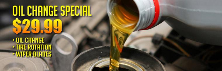 Click here for our $29.99 oil change special.