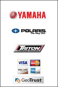 Brands we carry include Yamaha, Polaris, and Triton. Our Web site is secured by GeoTrust. Click on the GeoTrust logo to learn more. We accept Visa, MasterCard, Discover, and American Express.