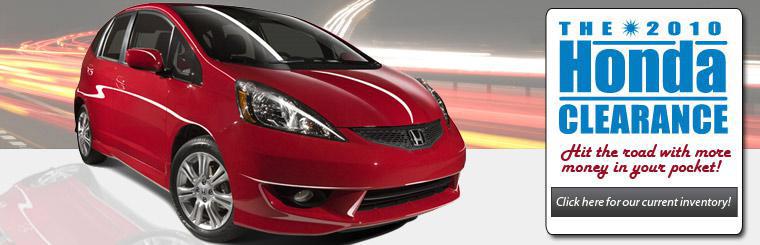 Hit the road with more money in your pocket at the 2010 Honda Clearance.