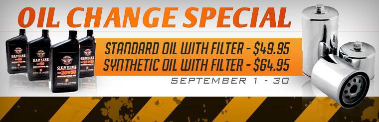 Get an oil change with filter for as low as $49.95! Click here for coupon and details.