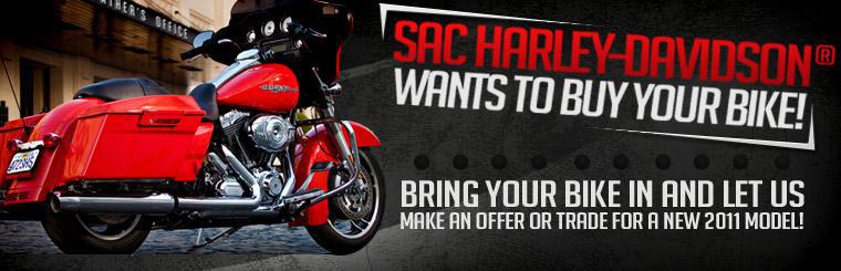 Bring your bike in and let us make an offer or trade for a new 2011 model! Click here to contact us.