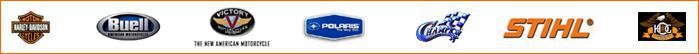 We carry brands like Harley Davidson, Buell, Victory, Polaris, Champion, Stihl, and Club Runner.