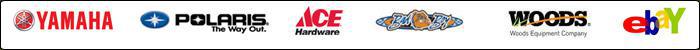 Our inventory includes Yamaha, Polaris, Ace Hardware, Bad Boy mowers, and Woods. Check us out on eBay!