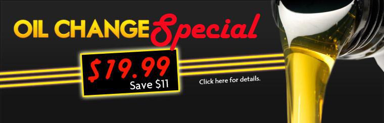 Get an oil change for $19.99, and save $11.