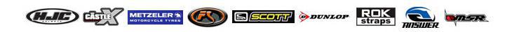 We carry products from HJC, Castle Racing, Metzeler Motorcycle Tires, FS, Scott, Dunlop, Rok Straps, Answer, and MSR.