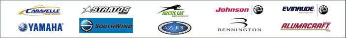 We carry products from Caravelle, Stratos, Arctic Cat, Johnson, Evinrude, Yamaha, SouthWind, Azure, Bennington, and Alumacraft.