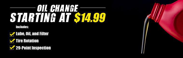 Click here to get your oil changed for as low as $14.99.
