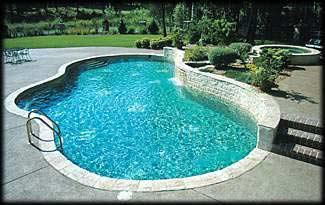 Inground Pool with Fiberglass Liner