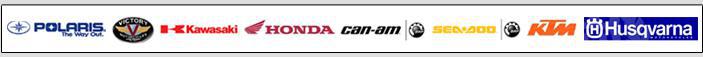 We carry the following brands: Polaris, Victory, Kawasaki, Honda, Can-Am, Sea-Doo, KTM, and Husqvarna.