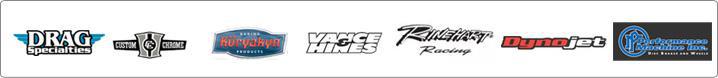 We carry products from Drag Specialties, Custom Chrome, Kuryakyn, Vance & Hines, Rinehart, Dynojet, and Performance Machines.