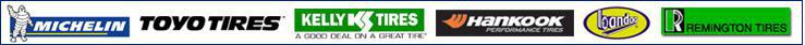 We carry Michelin, Toyo, Kelly, Hankook, Bandag, and Remington tires.