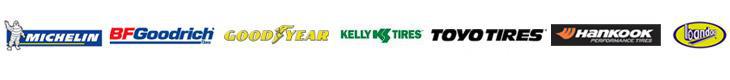 We carry products from Michelin, BFGoodrich, Goodyear, Kelly, Hankook, Toyo, and Bandag.