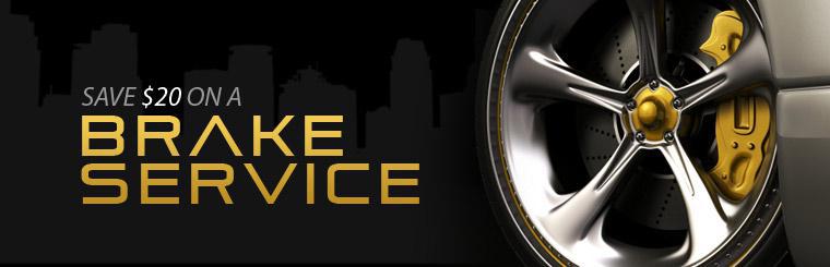 Save $20 on a brake service!