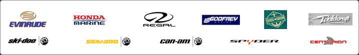 We carry Evinrude, Honda Marine, Johnson, Regal, Godfrey, Shore Station, Ski-Doo, Sea-Doo, Can-Am, Spyder, and Weldcraft.